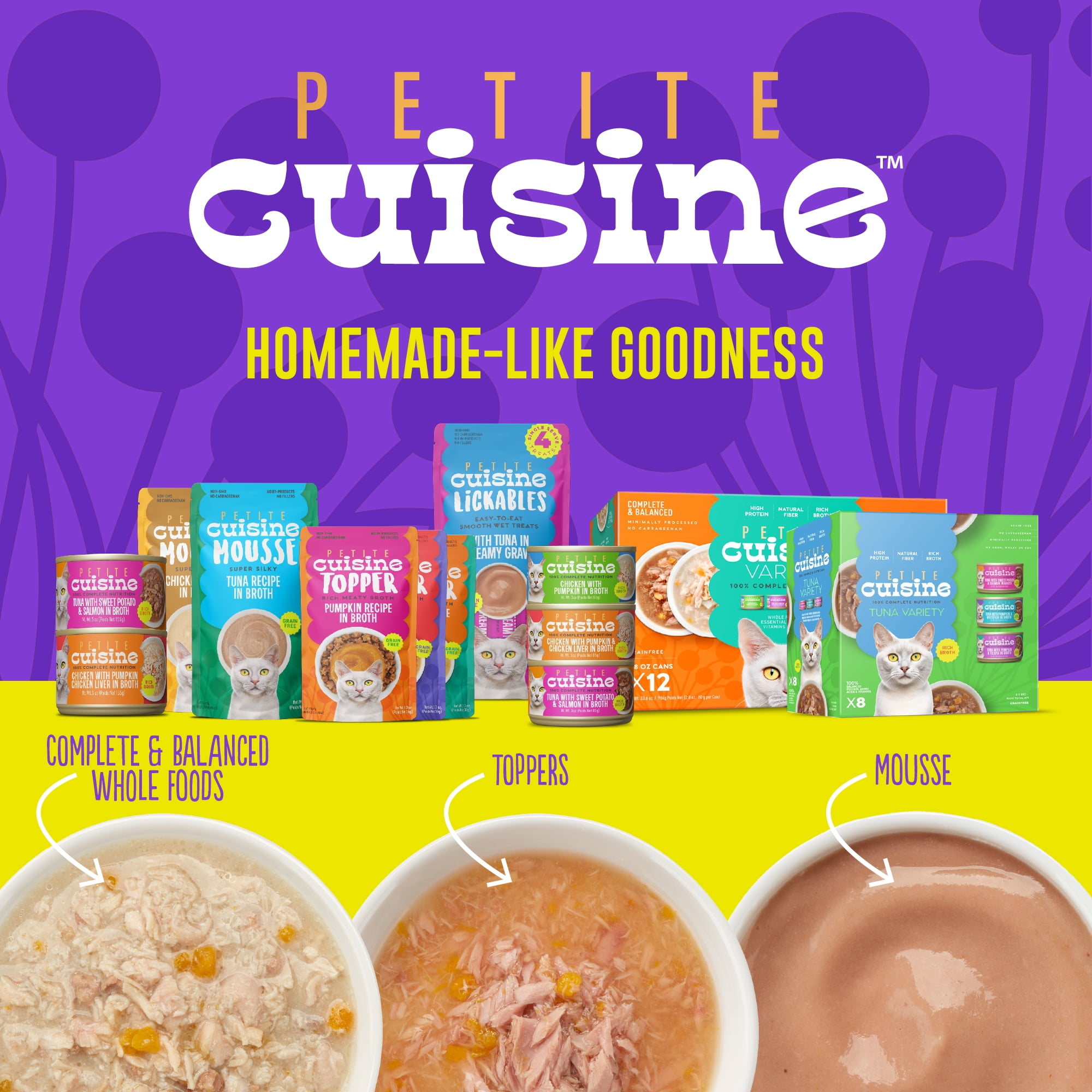 Petite Cuisine Lickables Wet Cat Treats, Tuna in Creamy Gravy, 2 oz. Pouch (12 Count)