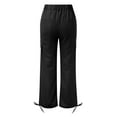 thumbnail image 6 of Hauaitttt Women Cargo Pants High Waist Wide Leg Pants Straight Leg Loose Trousers Maternity Pants for Women Business Casual Women Pants Casual Work plus Summer Work Pants for Women Casual Pants, 6 of 6