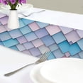 thumbnail image 4 of Yayeee Table Runner 70 inches Long Home Kitchen Dinning Party Decoration, Purple Art Pattern, 4 of 7
