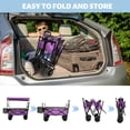 thumbnail image 4 of Kumix 480Lbs Collapsible Wagon with Canopy, Wagon Stroller with 7" All-Terrain Wheels, Mosquito Net, Lightweight Foldable Wagon, Large Capacity for Camping, Shopping, Sports, and Garden Use, Purple, 4 of 8