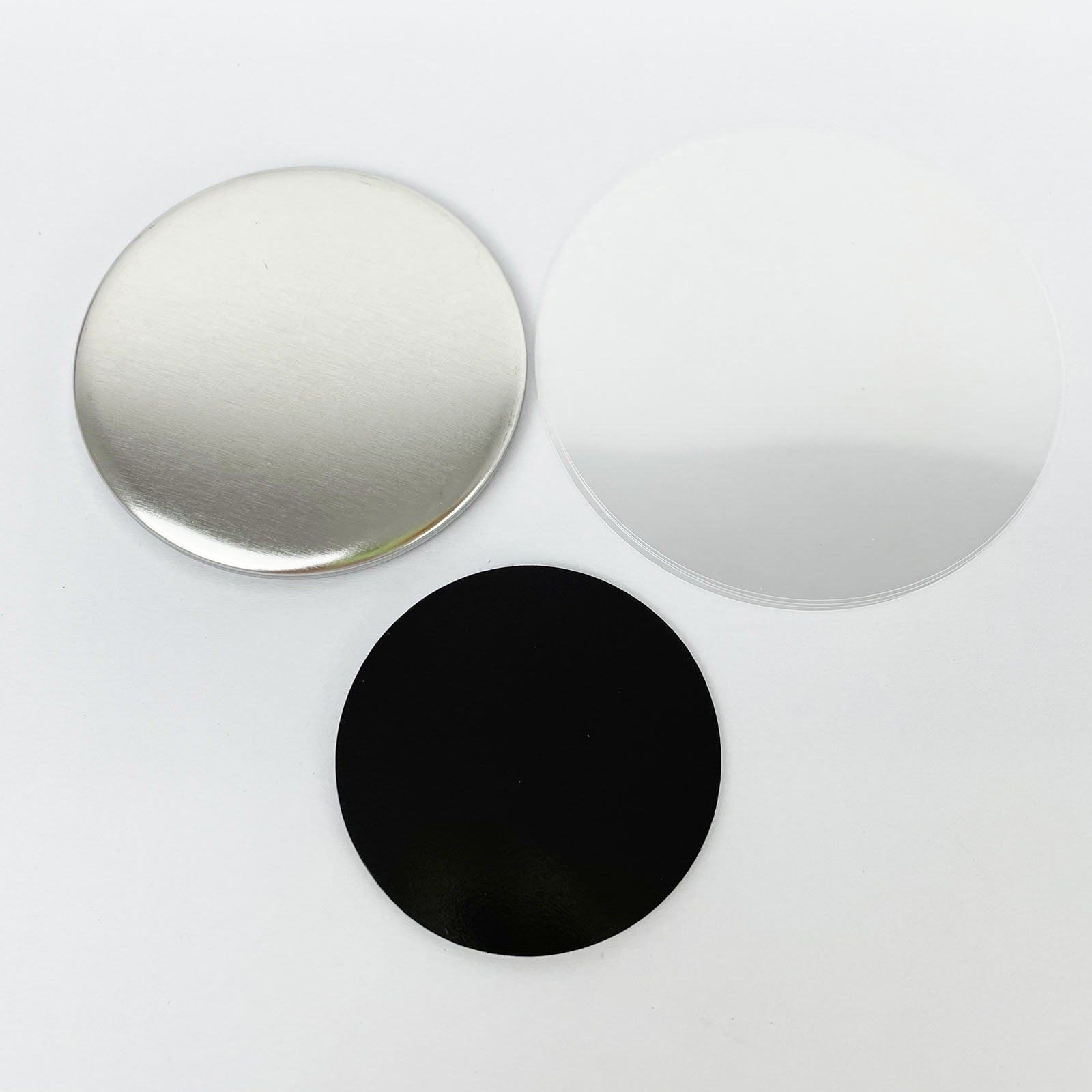 INTSUPERMAI Round 58mm Rubber Fridge Magnetic Button Badge 100 Sets/Pack