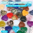 thumbnail image 4 of Relax love 50Pcs Hearts Natural Crystal Mini Assorted Worry Stones Heart Shaped Crystal Rocks for Meditation Energy Balancing Desktop Decoration 20mm, 4 of 8
