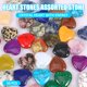 thumbnail image 4 of Relájate, amor. 50 mini piedras de preocupación surtidas de cristal natural en forma de corazón para meditación, equilibrio energético, decoración de escritorio, 20 mm., 4 of 8