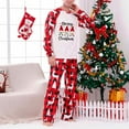 thumbnail image 3 of Pijamas de Navidad Para Hombres de La Familia, Traje Cálido Para Padres E Hijos, Ropa de Hogar Con Costuras A Cuadros Estampadas, Pantalones de Manga Larga, Conjunto de Dos Piezas Para Papá Odeerbi ODB188527, 3 of 6