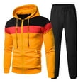 thumbnail image 3 of Letdown Men's Tracksuit set Athletic 2 Piece Long Sleeve Full-zip Sweatsuit Active Jackets and Pants Athletic Tracksuit Outfits (Orange, XXL), 3 of 3