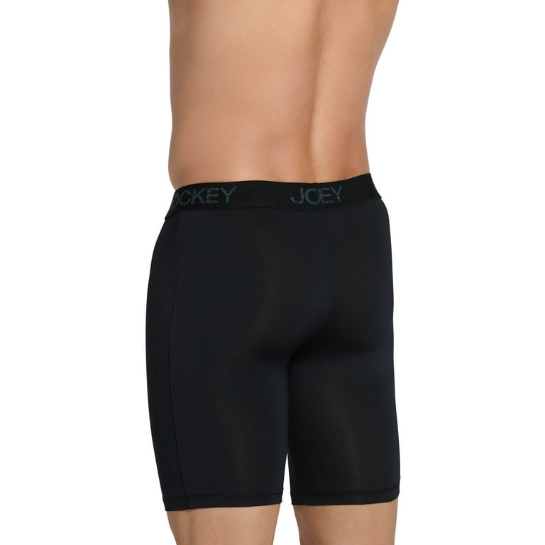 Jockey® Essentials Men's Microfiber Long Leg Boxer Brief Underwear, Pack of  3 