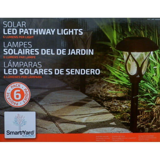 Smartyard By Alpan 6 Pack Solar Led Pathway Lights New Com