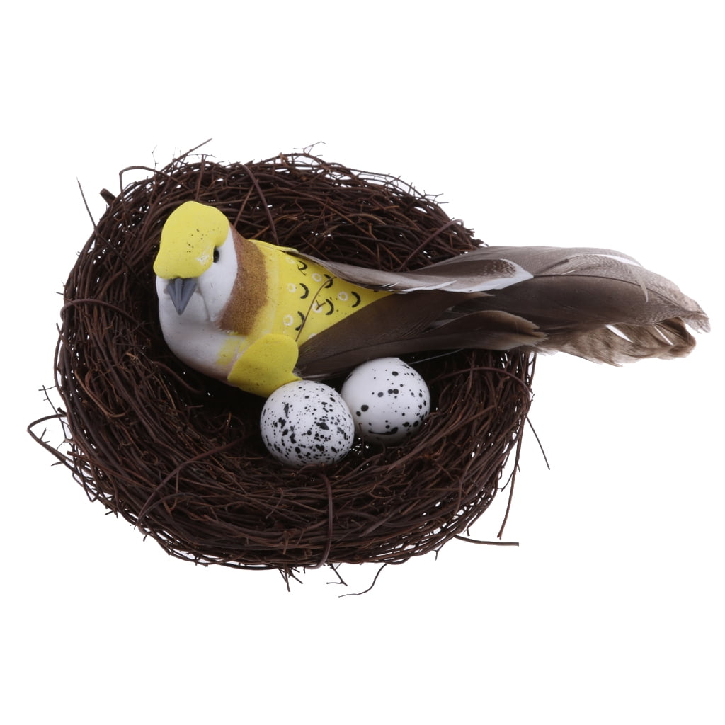 Artificial Birds Nest Egg Assorted Foam Feather Nature Home Decor Craft 
