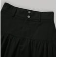 thumbnail image 5 of Levmjia Women Midi Skirt Flax Casual Solid Color Elastic Waist Button Front Zipper Side Slit Comfortable Beach Vacation Street Wear Summer, 5 of 6