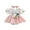 Pink, variant on Baby Toddler Girls Rompers Dress Easter Clothes 3 6 9 12 18 Months Short Sleeve Rabbit Carrot Embroidery Skirt Hem Bodysuits Jumpsuits with Headband