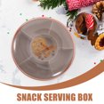 thumbnail image 4 of KAKOWELY Caja de almacenamiento de refrigerios con división para frutos secos dulces, bandeja para servir refrigerios, caja de almacenamiento de refrigerios con tapa, 4 of 5