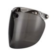 thumbnail image 1 of Casco de motocicleta para coche eléctrico, medio casco, tres hebillas, lente a prueba de viento, casco retro Harley, lente de burbuja facial, 1 of 5