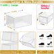 thumbnail image 3 of Organizador grande de cajas de zapatos transparentes, caja de zapatos más fuerte con puerta magnética, caja de almacenamiento apilable para clóset, ca, 3 of 8