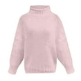 thumbnail image 4 of Turilly womens sweaters under $10 Women's Casual Solid Knitted Tops Long Sleeves Pullover Sweater, 4 of 5