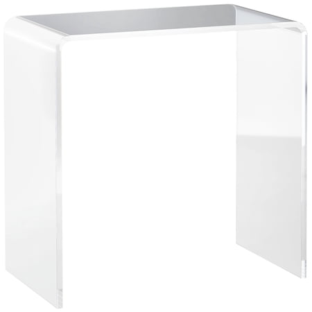 21 Long Acrylic Bedside Display Table - Clear Modern Bedroom Clear Coffee Desk Minimalist And Functional