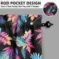 thumbnail image 5 of Colorful Boho Kitchen Window Treatments - 3 Piece Tropical Floral Curtain Set with Valance & Tier Panels, 5 of 5