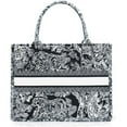 thumbnail image 1 of Novasphere Premium Eco Tote Bag - Reusable 16.5" Linen Blend, Fits 15" Laptop & All-Season Essentials | Hand-Embroidered Tiger, 1 of 7