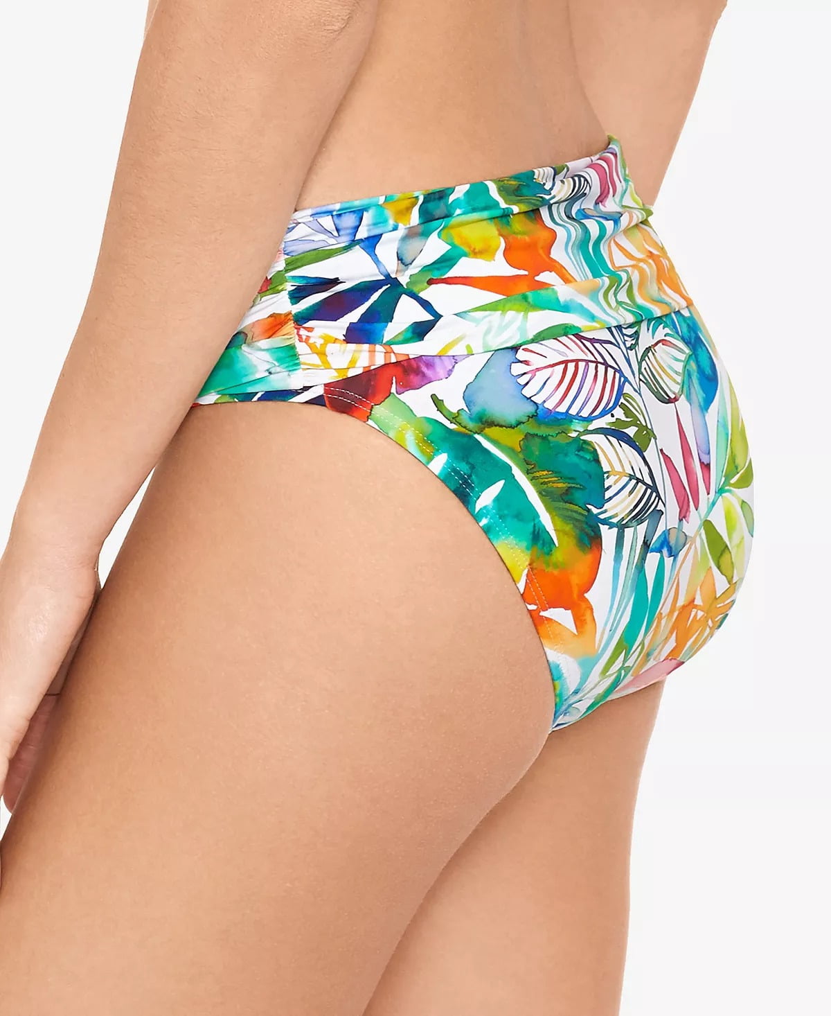 Lauren Ralph Lauren Womens Tropcar Printed Banded Swim Bottom Separates