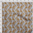 thumbnail image 3 of oneOone Polyester Lycra Fabric Leaves|Floral & Paisley Block Print Fabric BTY 56 Inch Wide, 3 of 4