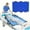 Blue, variant on Ikohbadg Multipurpose Positioning Bed Pad with Reinforced Handles, Reusable & Washable Transfer Sheet for Turning, Lifting & Repositioning, Heavy-Duty Nylon Fabric, 43 x 28 Inch, Blue