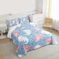 thumbnail image 3 of Homewish Cute Axolotl Bedding Comforter Set,Kawaii Sea Animal Twin Comforter Sets,Pink White Blue Bedding Set For Girls,Ultra Soft Home Decor,2pcs, 3 of 8