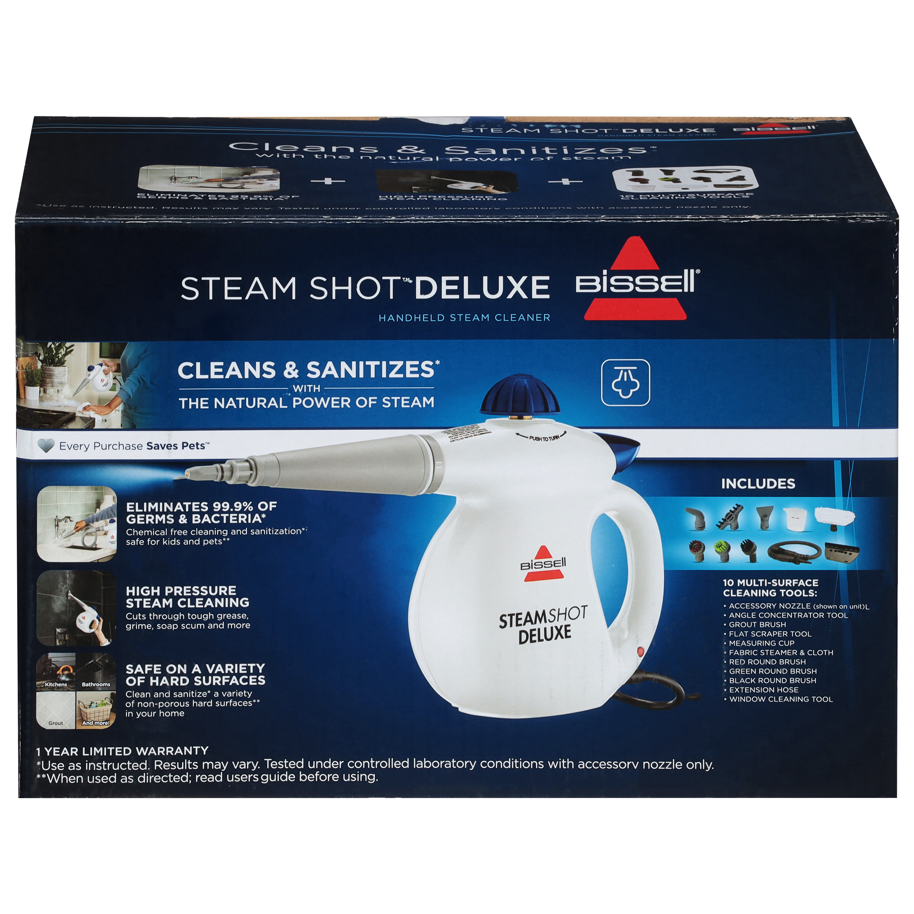 Bissell  Steam Shot Deluxe Hand Held Hard Surface Steamer, White - image 2 of 2