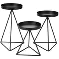 thumbnail image 5 of Juego de 3 portavelas de metal geométrico para velas de pilar, candelabro de hierro para decoración de centro de mesa del hogar. (Vela no incluida) Adepaton ZJWJ487, 5 of 5