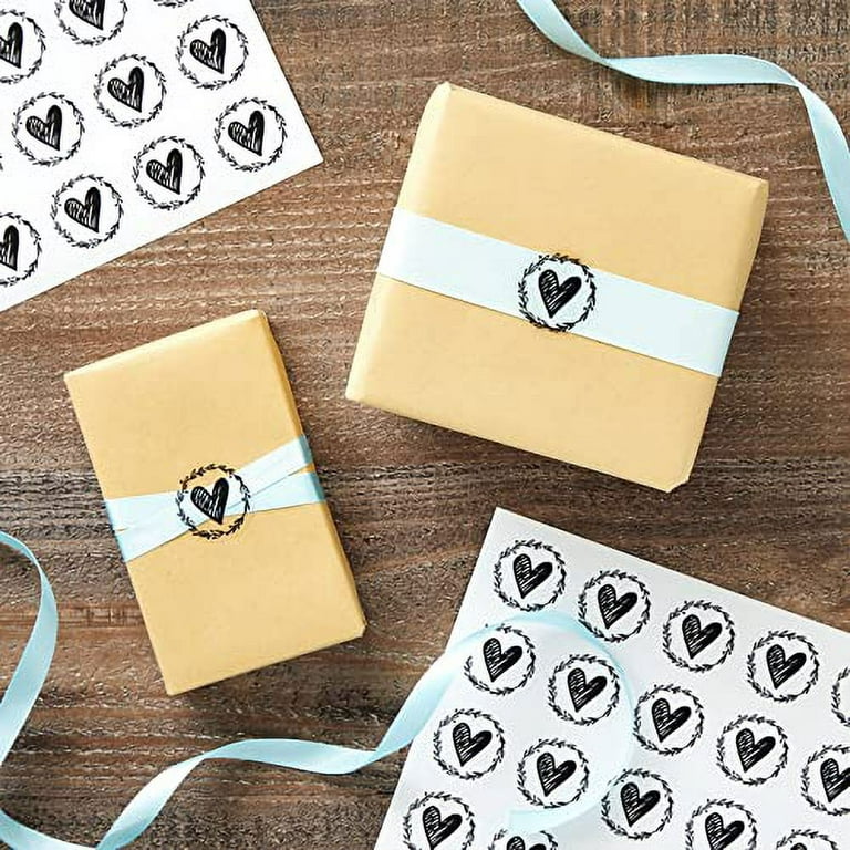 250-Pack Heart Stickers for Greeting Cards, Envelope Stickers for Wedding  Invites, Thank You Cards, Letters, Clear Vinyl Save the Date Labels (1.25  in)