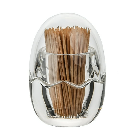 ACDANC Thicken Toothpick Holder Cotton Swab Box Acrylic Home Use Table Small Transparent Toothpick Canister for Dining Room