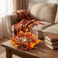 thumbnail image 6 of Thanksgiving Candle Ring Wreath – Artificial Maple Leaves & Berries, 9.8 Inch Autumn Harvest Centerpiece for Front Door Mantel Table, 6 of 7