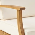 thumbnail image 5 of Giancarlo Acacia Wood Outdoor Club Chair, Teak, Cream, 5 of 7