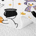 thumbnail image 5 of Manfei Cute Halloween Ghost Quilt King,Spooky Themed King Coverlet Set,3pcs,1 Bedspread and 2 Pillowcases, 5 of 7