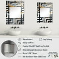 thumbnail image 4 of Designart "Fusion of Gold and Grey Volcano I" Abstract Marble Oversized Wall Mirror - Modern Abstract Bathroom Decorative Wall Mirror - Multiple Color Options, 4 of 6