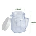 thumbnail image 4 of For Blender Replacement Parts, 4937 Mini Osterizer Blender Jar Accessory, Cup Mini Plastic Jars with Lids (2 Pack), 4 of 7