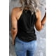 thumbnail image 1 of ABPHQTO Camiseta de tirantes ajustada con estampado de flamencos y bandera americana negra para mujer, 1 of 5