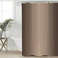 thumbnail image 5 of Dark Brown Shower Curtain, 48" x 72", Ombre Solid Color Gradient Modern Art Waterproof Bathroom Curtain Washable Shower Curtain Set with 12 Hooks, 5 of 6