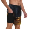 thumbnail image 2 of Fotbe Glowing Snake Dark Forest Men’s Swim Trunks Quick Dry Swim Shorts Board Shorts with Mesh Lining-3X-Large, 2 of 9