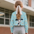 thumbnail image 3 of DISNIMO Cow Daisy Print Girls Crop Tops Long Sleeve Pullover Soft Casual Pullover Sweatshirts Loose Fit Cropped Sweatshirt for Teens Youth, 3 of 7