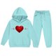thumbnail image 3 of TaTaai Valentine's Day Kids Hoodie and Pants Set, Heart Print Two Piece Outfit, Cute Couple Matching Wear Gift, 3 of 4
