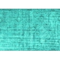 thumbnail image 1 of Ahgly Company Indoor Rectangle Abstract Turquoise Blue Contemporary Area Rugs, 7' x 9', 1 of 4
