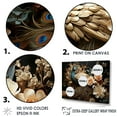 thumbnail image 3 of Designart "Adornment Of Classic Vintage Peacock Flowers I" Animals Peacock Floater Framed Wall Art Prints, 3 of 5