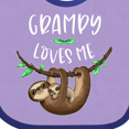 thumbnail image 4 of Inktastic Grampy Loves Me Cute Sloth and Baby Boys or Girls Baby Bib, 4 of 4