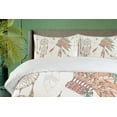thumbnail image 4 of Ambesonne Feather Duvet Cover Set, Tribal Chief Headdress, 2-Calking, Dark Coral Sand Brown, 4 of 6