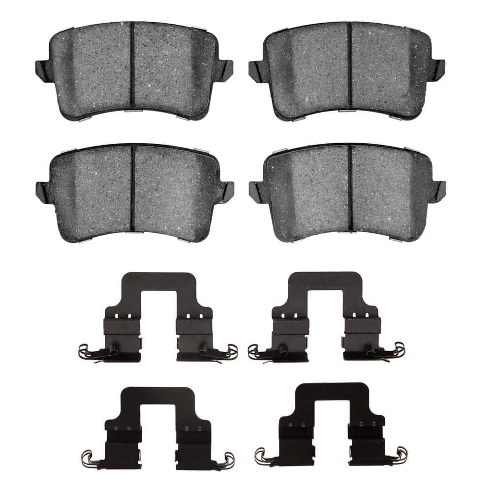 Dynamic Friction Company 1551-1386-01 DFC 5000 Advanced Brake Pads - Low Metallic and Hardware Kit