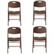 thumbnail image 1 of Set 4 Sillas Plegables Reforzadas 120kg Acero Polietileno Comedor Hogar Eventos Color Café Ratán., 1 of 5