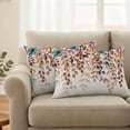 thumbnail image 6 of Outdoor Pillow Covers 20x12 Set of 2, Orange Eucalyptus Leaves Waterproof Patio Throw Pillow Covers for Couch Sofa Chair, Botanical Fall Rustic Beige Decorative Pillowcases for Throw Pillows, 6 of 9