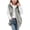 Gray, variant on Goodw7 Girls Flannel Fleece Sleeveless Hooded Vest, Zip Up Waistcoat with Pockets, Soft Lightweight Coat for Cool Evenings and Nights