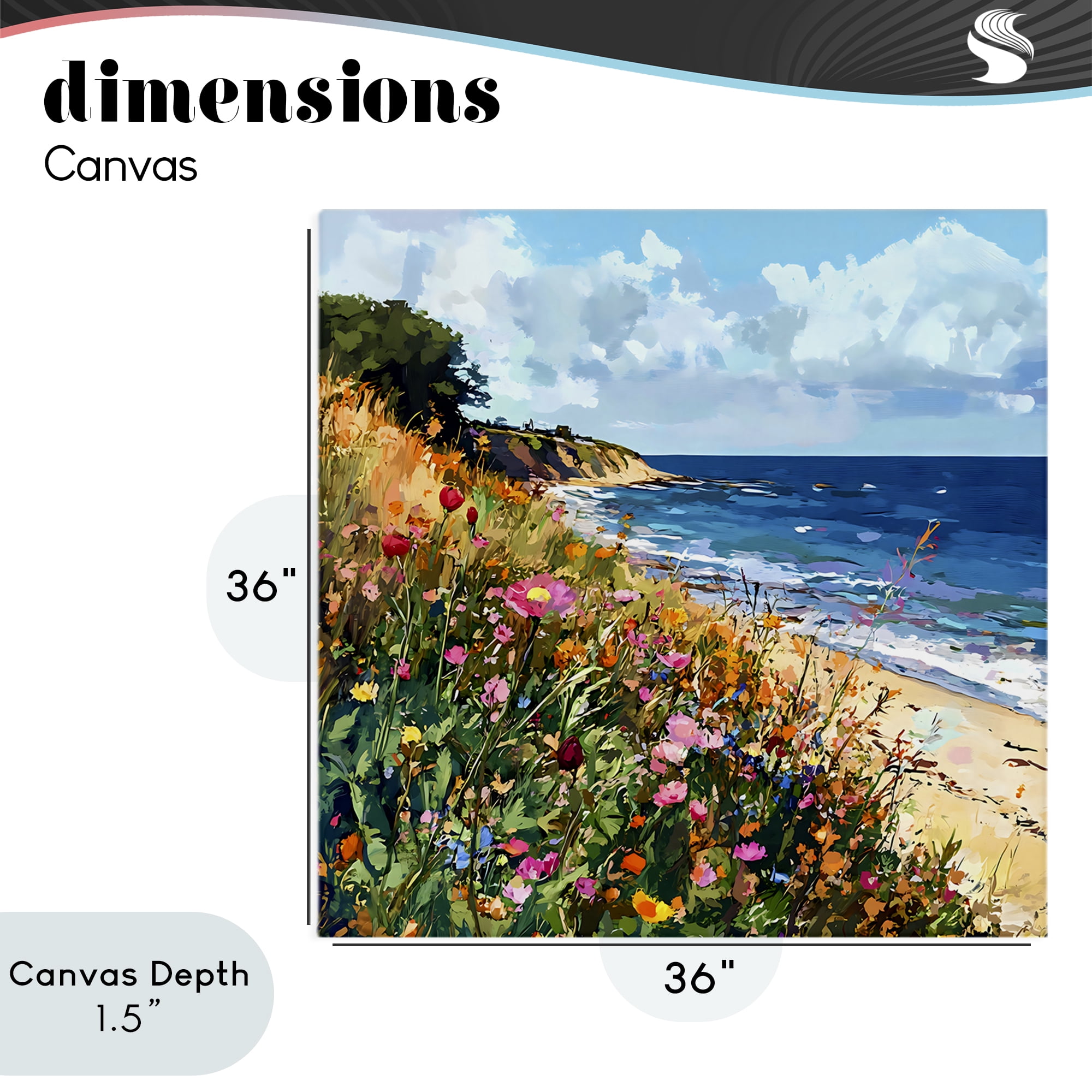 Stupell Industries Enchanted Oceanside Meadow Canvas Wall Art, design by Creative Studio
