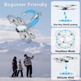 thumbnail image 4 of Drone with Camera, 2K HD FPV Drones for Adults, RC Quadcopter with Gravity Control, One Key Take Off/Land, Waypoint Fly, Gestures Selfie, 3 Speed Modes, Mini Drone for Beginners with 2 Batteries, 4 of 8