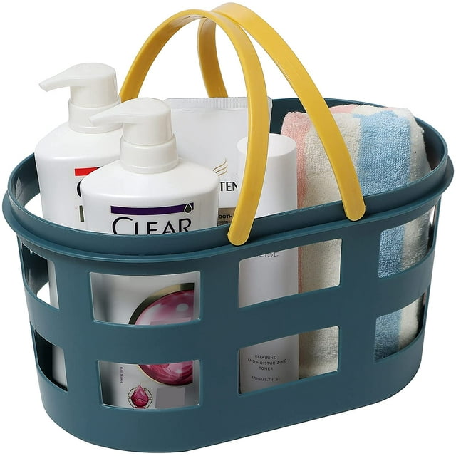 Portable Shower Caddy Basket, Tote Plastic Organizer Storage Baskets with Handles, Shower Caddy